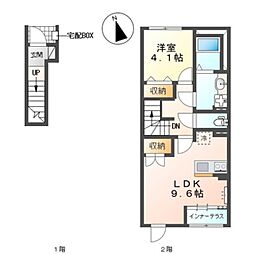川口市大字安行領根岸 1LDKの間取図画像