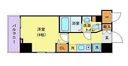 N-stageMisato 1Kの間取図画像