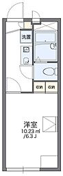 レオパレスコンフォートハウス 2階1Kの間取り