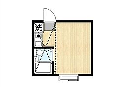 アーバンスクエア豊玉 C棟 2階ワンルームの間取り