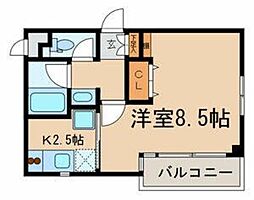 ヴァンテ・アン西東京 1Kの間取図画像