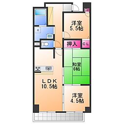 グリーングラス久米田 3LDKの間取図画像