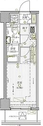 GROWSヨコハマバンドウバシ 1Kの間取図画像