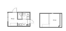 メゾンドパレワン ワンルームの間取図画像