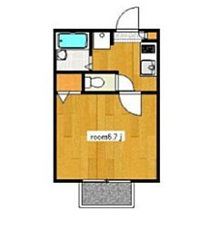 ロイヤルコモード 1Kの間取図画像