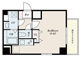 S-FORT湘南平塚 2階ワンルームの間取り