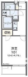 クレイノ氷川の杜 1Kの間取図画像
