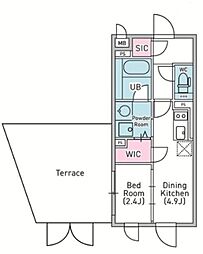 デュオメゾン渋谷松濤 1階1DKの間取り