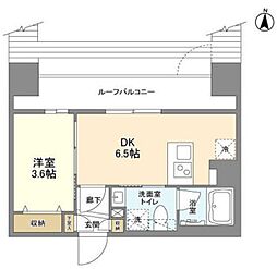 ウェルスクエア錦糸町ＳＯＵＴＨ 7階1DKの間取り