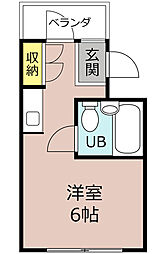 フレグランス八王子A棟 ワンルームの間取図画像