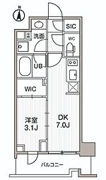 シーズンフラッツ両国サウス 8階1DKの間取り