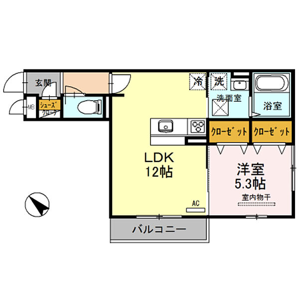 ウィステリア　フィレール ｜大阪府泉大津市我孫子(賃貸アパート1LDK・3階・43.38㎡)の写真 その2