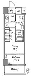 アークマーク志茂Sta. 1DKの間取図画像