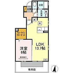 パストラル 1LDKの間取図画像