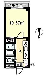 NKハウス 2階1Kの間取り