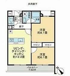 ソフィアーレ代官山 2LDKの間取図画像