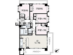 グローリオ志木柏町 3階4LDKの間取り