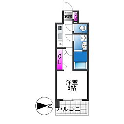 ファステート大阪アステール 1Kの間取図画像