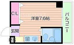 ソサエティ山手 ワンルームの間取図画像