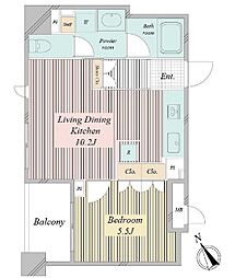 アクティ東仲通り 1LDKの間取図画像