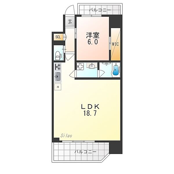 プレジオ新大阪EURO ｜大阪府大阪市淀川区宮原１丁目(賃貸マンション1LDK・2階・56.56㎡)の写真 その2