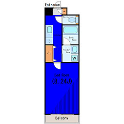 JR山手線 大崎駅 徒歩10分の賃貸マンション 1階1Kの間取り