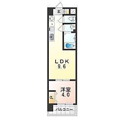 仮)AND TERRACE文の里 1LDKの間取図画像