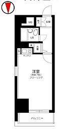 シティコープ浅草橋3 ワンルームの間取図画像