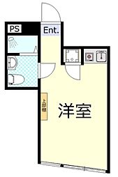 ローゼンハイム 4階ワンルームの間取り