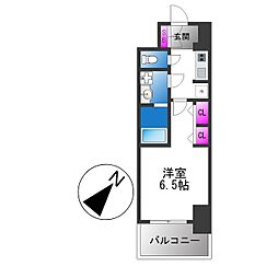 S-RESIDENCE堺blaze 1Kの間取図画像