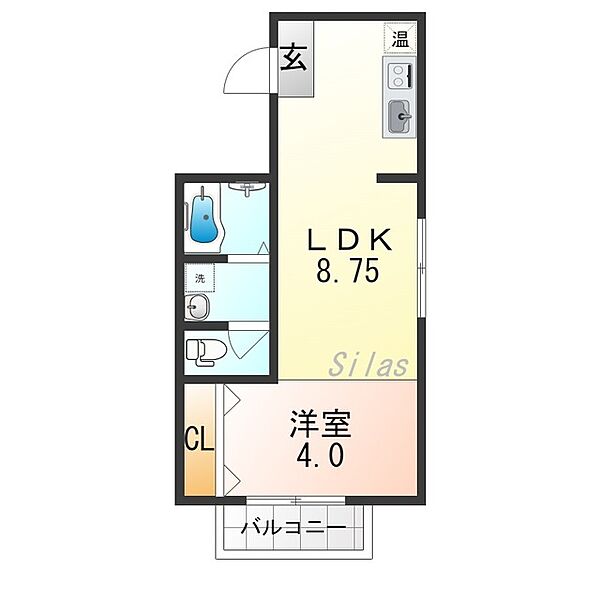 大阪府大東市野崎４丁目(賃貸アパート1LDK・3階・30.58㎡)の写真 その2