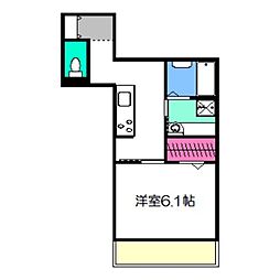 間取図画像 1K