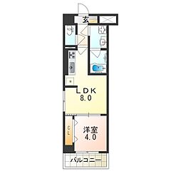 JR東海道・山陽本線 尼崎駅 徒歩22分の賃貸マンション 3階1LDKの間取り