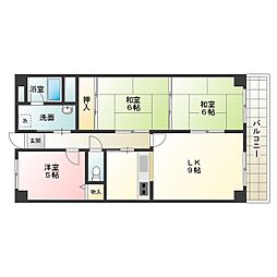 グローリー中百舌鳥 3LDKの間取図画像