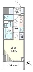 プランドール水天宮 1Kの間取図画像
