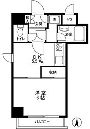 ライオンズマンション日暮里 1DKの間取図画像