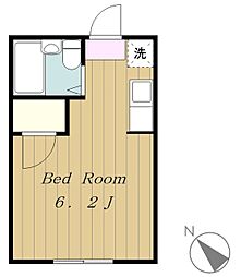 ツイン・コート 1Kの間取図画像