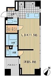 ウィルテラス勝どき 1LDKの間取図画像
