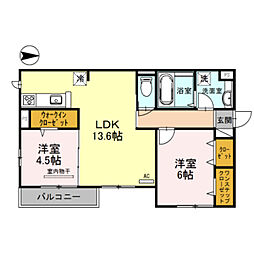 京阪本線 光善寺駅 徒歩9分の賃貸アパート 2階2LDKの間取り