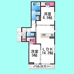 パサログランデ永代町 3階2LDKの間取り
