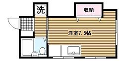 野本ビル 1Kの間取図画像