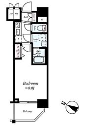 メインステージ駒込ラ・ヴェール 4階1Kの間取り