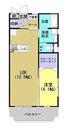 エスポワールSachi 1LDKの間取図画像