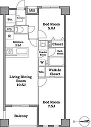 レジディア武蔵小杉 1SLDKの間取図画像