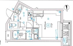 MINDお花茶屋 1Kの間取図画像