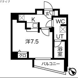 スパシエグランス学芸大学 1Kの間取図画像
