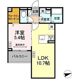 セレスティア祖師谷 3階1LDKの間取り