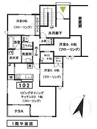 クラインヴァルト 3LDKの間取図画像