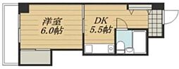 ブルーリーフ・K 1DKの間取図画像