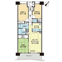 ライオンズマンション千葉グランドタワー 3LDKの間取図画像